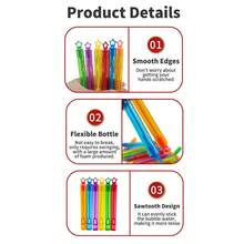 24 Pezzi, 8 Colori Mini Bacchette Bolle, Regali per Feste, Regali di Compleanno, Premi per Classe, Riempitivi per Sacchetti Regalo