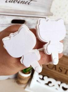 Sanrio 2/4pcs Hello Kitty Adhesive Wall Hooks Contemporary Plastic Utility Hook, Easy Install Wall Mount, Strong Suction Cup No-Trace Hanging For Kitchen And Home