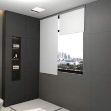 VA-Cerulean Blackout Blinds Klemmfix Without Drilling 100 X 160 Cm – Thermal Protection Blinds, Side-Closing Blinds, Blinds For Windows And Doors, Privacy And Sun Protection (Black/Grey/White) - 白色 - 查看 3