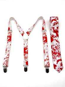 1 Bộ dây đeo và cà vạt chủ đề máu tiệc Halloween dành cho nam, Bộ dây đeo và cà vạt in hình máu bắn tung tóe Phụ kiện Halloween, Trang phục Halloween Phụ kiện mùa thu đông Trang phục Halloween, Phù hợp cho thanh thiếu niên, Thanh niên, Nam giới, Thường ngày, Ngoài trời, Thể thao, Kỳ nghỉ, Quà tặng tốt nghiệp, Sinh nhật, Trang phục hàng ngày - Nhiều màu - Xem 11