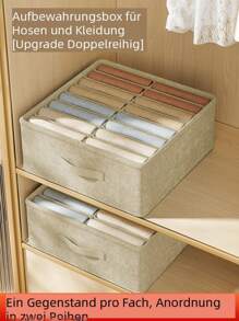 1pc Deep Grey 24-Grid Easy Management Storage Basket - One Item Per Grid, Pullout Drawer Style, Suitable For Organizing Underwear, Socks, Pants, T-Shirts, Shorts And Yoga Pants In Closet - Durable Space-Saving Solution, Layered Drawer-Style Organizer Basket, Foldable Clothes Sorting Basket