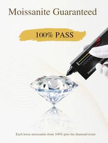 1Pc 0.3CT Five-Star Moissanite Diamond Engagement Ring Wedding Band For Women S925 Sterling Silver Promise Ring Eternity Ring Anniversary Ring Luxury Fine Jewelry Gift - Silver - View 5