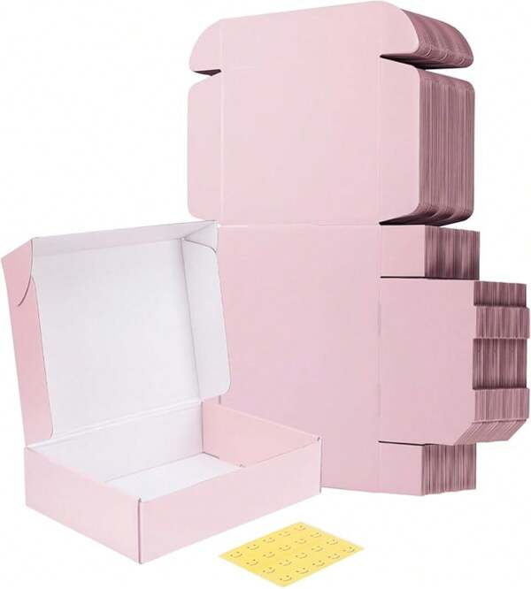 RLAVBL 13x10x4 Boxes Set Of 15, White Corrugated Cardboard Mailer Box Packing, Mailing, Business