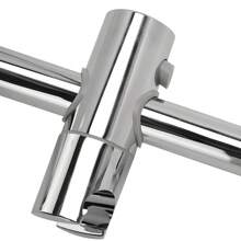 Adjustable Shower Rod Replacement Bracket Shower Head Bracket With Slip On Adjustable Shower Rod Telescopic Lift Rod Suitable For Bathroom Shower Enclosures - Silver - View 4