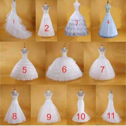 Women's White Petticoat, Bridal Wedding Dress Slip, 4 Steel Hoops 5 Ruffle Slip, 6 Steel Hoops 6 Tulle Petticoat, Suitable For Wedding, Party, Performance Fall Clothes For Women