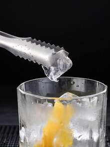 1pc Stainless Steel Ice Clip, Thickened Stainless Steel Ice Clip, Food Appetizer Tongs, Serving Appetizer Tongs, Sugar Tongs, Suitable For Tea, Coffee, Bar, Bread, Ice, Barbecue, Kitchen Wedding Restaurant For Party Coffee Bar Serving And Cooking, Halloween And Christmas Party Supplies