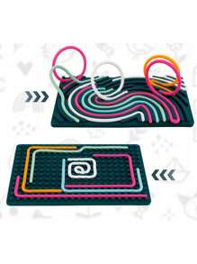 Sensory Play Board, Silicone Decompression Toy For Stress Relief, Sedation, Concentration, Sensory Toy Game Controller, For Children And Adults, With 20 Strings,Fidgets,Montessori Toys,Toddler Fidget Toys,Kids Toys,Montessori Toys,Toys,Sensory Toys,Montessori Toys,Toddler Toys