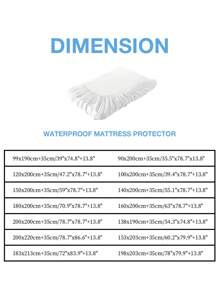 1 件 100% 防水竹纤维床垫保护套，170gsm，更柔软舒适，14 英寸
