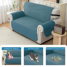 YSTYLE 1/2/3/4 Seater Sofa Cover With Armrests, Universal Armchair Cover, Non-Slip Sofa Cover, Scratch-Resistant Sofa Cover, Stain-Resistant Sofa Cover, Sofa Protector For Cats And Dogs - Dark Green - View 3