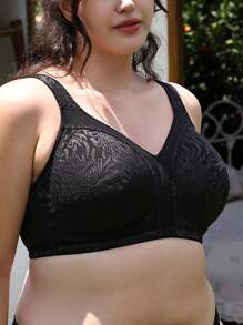 Sujetadores minimizadores para mujeres de talla grande con cobertura total, sin acolchado, con tirantes anchos, encaje y recorte, que reducen el busto, suaves y cómodos para uso diario