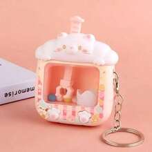 1pc Creative Cartoon Claw Machine Design Cute Mini Keychain Pendant