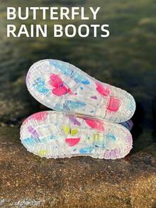 Giày đi mưa trẻ em, chống thấm nước, phù hợp cho bé trai và bé gái, chất liệu PVC, họa tiết hoạt hình dễ thương, đế mềm, thích hợp cho những ngày mưa, đi học, du lịch và hoạt động ngoài trời. - Nhiều màu - Xem 5