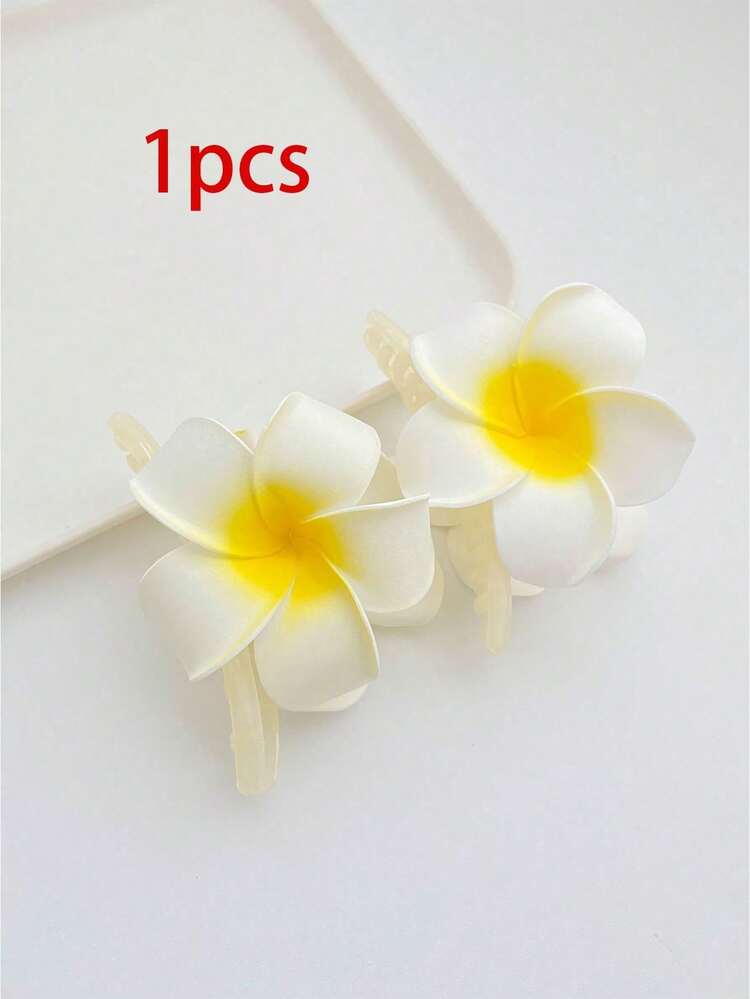 1 件波西米亚风格塑料雏菊花亚克力发夹，甜美优雅发饰，多功能适用于夏季海滩度假装发饰花发夹秋季配饰 - 彩色 - 查看 5
