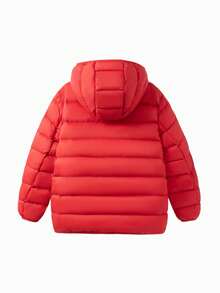 Balabala Tween Girl Lightweight Down Jacket Fall/Winter – Hooded Water & Oil Resistant Family Style - Brick Red - View 5