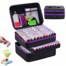 30/60/120/180/240 个插槽、钻石画收纳盒、升级版帆布收纳盒，配有配件防震珠子和艺术品收纳架、便携式珠宝容器（带工具）、多功能工艺和缝纫用品套件、塑料材质