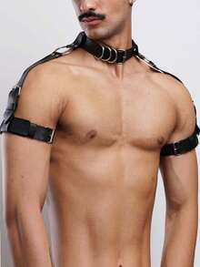 Fashionable Men's Armband, Adjustable Gothic Style Arm Band, Clothing Accessory Halloween Accessories, Halloween Costumes Autumn-Winter Accessories Halloween Costume,Suitable For Teens, Youth,Men,Casual, Outdoor, Athletic, Vacation, Graduation Gifts, Birthday, Daily Wear For Going Out Outfit Wedding Party And For Gift Halloween Costume