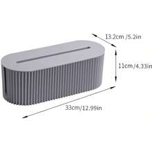 1 pieza Caja organizadora de cables, caja organizadora de cables, caja de almacenamiento de cables, adecuada para enchufes, protectores de sobretensión, cargadores, adaptadores, cables de TV, cables de computadora, etc., ocultador de cables de alimentación para el hogar y la oficina - Azul - View 8
