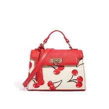 CHISIY 1pc Fashion Camouflage Avant-Garde Style Handbag, Green PU With Brown & Dark Green Color Blocking, Suitable For Business, Casual, Front Twist Lock, With Shoulder Strap, Crossbody Bag, Lightweight & Durable, Retro Charm, Elegant & Unique Style For Women, Versatile For Any Occasion