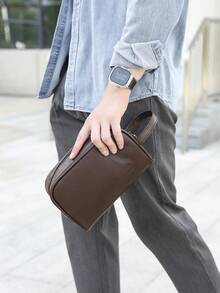 1pc Multi-Functional Portable Digital Accessories Storage Bag, Large Capacity Men's Waterproof Toiletry Bag For Travel, Shower, Swimming, Business Trip - Multicolor - View 3