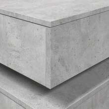 vidaXL Couchtisch mit LED-Leuchten Betongrau 50x50x40 cm - Grau - Übersicht 9