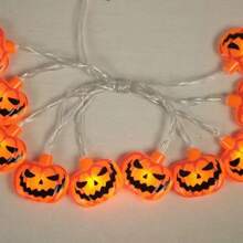 1 个 1.5M10LED/3M20LED 万圣节电池盒灯串，不含电池，具有南瓜、鬼、鬼眼、骷髅头等多种组合。万圣节装饰，适用于派对、房间和节日装饰万圣节装饰灯家居装饰派对装饰万圣节装饰房间装饰万圣节花园装饰礼物仙女