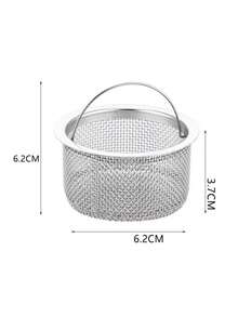 1件装厨房不锈钢过滤网洗碗盆洗碗池污水垃圾防堵盖滤渣防臭网防漏 - 銀色 - 查看 6