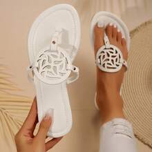 Women's Comfortable Dressy Thong Sandals Flip Flop Sandals Flat Sandals - 白色1 - 查看 4
