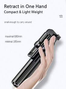 Portable Mini Selfie Stick With Rotatable Handle And Extendable Distance, Universal Phone Holder With Stable Tripod Base, Bluetooth Camera Remote, Multi-Functional For Outdoor Photography