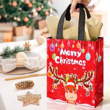 8/16/32pcs Christmas Gift Bags With Gift Tags, Large Reusable Shopping Bags With Santa Claus, Christmas Tree, Snowman, "Merry Christmas" Patterns, Suitable For Christmas Party, Christmas Surprise - Multicolor - View 5