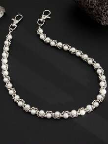 1 件时尚个性化珍珠向日葵彩色方晶锆石装饰男士裤链，适合日常穿着、派对装、节日、生日、周年纪念日，可作为男士的贴心礼物 - 彩色 - 查看 12