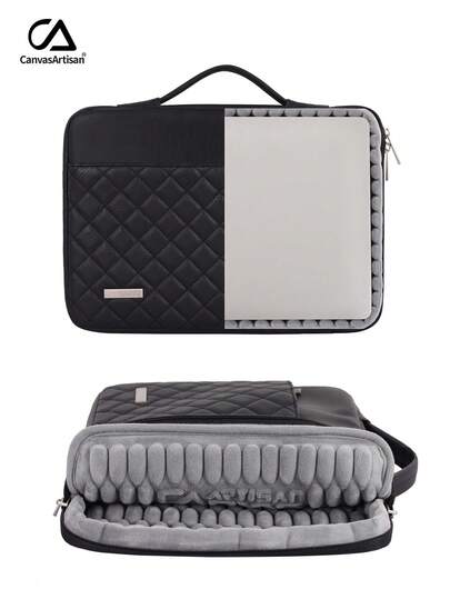 带手柄的笔记本电脑内胆包，防撞笔记本电脑公文包，适用于 MateBook Galaxy 笔记本电脑包，女士 Mac Book 保护套，大学必备，返校必备