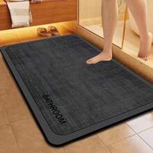 1pc New Diatom Mud Bathroom Mat, Geometric Absorbent Floor Mat, Soft Diatom Mud Home Non-Slip Foot Mat, Kitchen And Bathroom Quick-Drying Mat - Suitable For Bathroom, Kitchen, Bedroom, Doorway, Laundry Room, Toilet, Etc., Bathroom Accessories - 彩色 - 查看 3