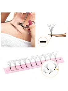 240/120pcs 3D 4D 5D 6D 8-15mm C D Curl 0.07mm Russian Pre Made Volume Fans False Eye Lash Premade Fans Eyelash Extensions Long Stem Premade Lash Extensions Lash Clusters, Eyelash Clusters, Individual Eyelashes, Lashes, Fake Lashes - D - View 6