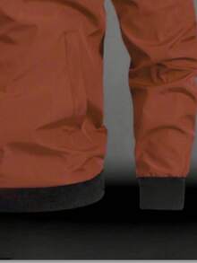 Áo khoác bóng chày cổ đứng thể thao ngoài trời, áo gió có khóa kéo, Ngày của Cha - Màu nâu Mocha - Xem 4