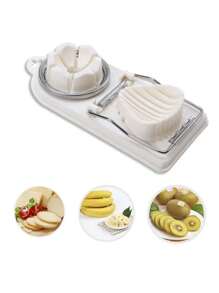 1 件装多用途切蛋器、二合一切片机、切蛋器、切丁器、切蛋器用于切鸡蛋、水果、蔬菜，适用于厨房工具、户外、派对用品、返校。