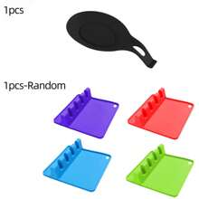 1pc/3pcs Spoon Mat, Easy To Clean TPE Kitchen Utensil Mat, Silicone Spoon Mat, Insulated Spoon Mat, Flavor Dish Mat, Spoon Holder For Restaurant(This Product Is Made Of Relatively Soft Material. It Is Recommended To Confirm Whether The Size And Hardness Meet Your Needs According To The Usage Scenario Before Purchasing, So As To Avoid Affecting The User Experience Due To The Material Characteristics)
