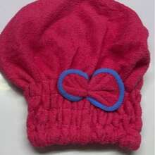 1件装红色速干干发巾帽，女士专用，超强吸水加厚，干发沐浴两用工具，家居浴室装饰，返校季必备，适用于美容院、酒店、运动场所、居家必备，毛巾，护肤干发巾 - 紅色 - 查看 7