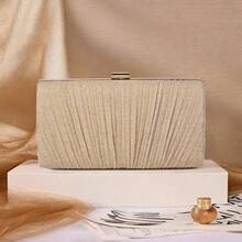 Evening Dress Pleated Bag Glitter 2025 New Banquet Bag Wedding Dinner Bag - Vàng - Xem 4