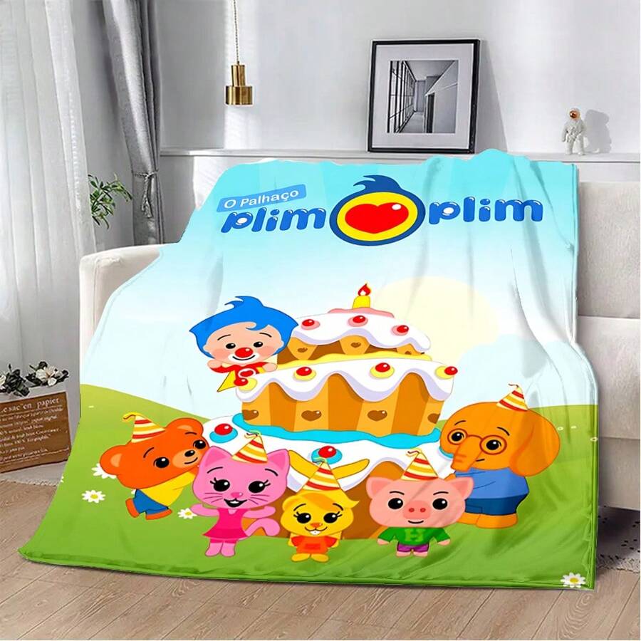 Cartoon Anime Printed Blanket Picnic Blankets Plims Plims Warm Blanket Soft And Comfortable Blanket Home Travel Birthday Gift - 154HY910E05 - Xem 1