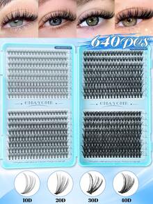 Bộ 640/800 kẹp uốn mi D-Curl cỡ lớn, sổ đựng mi cỡ lớn, bộ nối mi 10D+20D+30D+40D+50D+60D+80D/50D+60D+80D+100D trang điểm mắt tự nhiên, 10-16 sợi mi giả tổng hợp chống thấm nước, bộ mi 3D riêng lẻ, nhỏ gọn và có thể tái sử dụng, thích hợp cho các hoạt động hàng ngày, kỳ nghỉ, trang điểm hàng ngày, cosplay, trang điểm toàn diện và sử dụng hàng ngày, mi giả dạng chùm, mi riêng lẻ, mi giả. - D - Xem 9