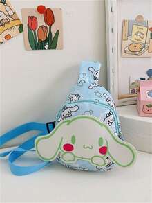 Sanrio 1 pieza Bolso de cintura con diseño de dibujos animados lindos de Sanrio, bolso de pecho portátil de moda, bolso cruzado de hombro versátil