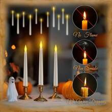 10er Pack, 20er Pack hängende flammenloses Kerzen Dekorations Licht, mit Dimmer Fernbedienung, geeignet für Geburtstagsfeiern, Zusammenkünfte, Hochzeiten und andere Dekorationen, exklusiv für Halloween und Weihnachten (ohne Batterien) Halloween Dekorations Licht Heim Dekoration Party Dekoration Halloween Dekoration Raum Dekoration Halloween Garten Dekoration als Geschenk Fairy