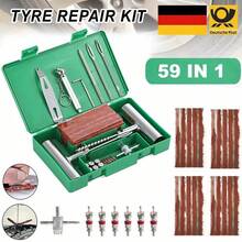 59x KFZ PKW Pannenset Flickzeug Flicken Autoreifen Platte Reifen Reparatur Satz