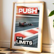 1 Stück rahmenloses F1 Rennwand Kunst Extrem Geschwindigkeit Sport Poster mit Adrenalin-Design, Vintage Retro F1 Auto Leinwanddruck für Männerhöhle/Wohnheim/Wohnzimmer, coole Poster für Schlafzimmer Dekoration & Geschenk zum Schulanfang (Wanddrucke, Motorsport Kunst, Rahmenlos)