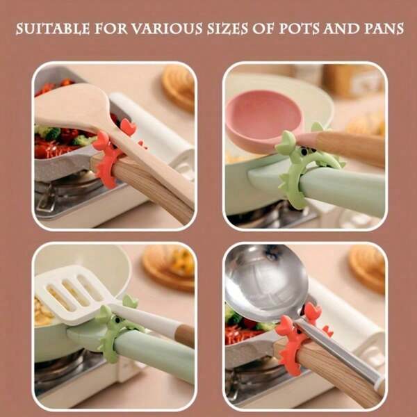 1pc Flexible Stove And Cookware Holder - Versatile Pot Edge Clamp, Durable Kitchen Tool Accessories, 1 Piece