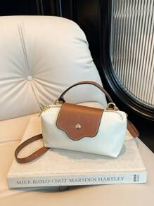 Women's Fabric Nylon Mini Crossbody Bag, Magnetic Snap Dumpling Shaped Casual Cute Fashion Handbag