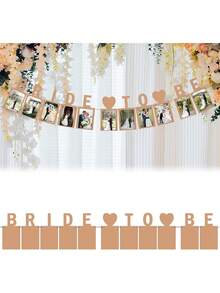 1 Set Bride To Be Photo Banner Bride Bunting For Wedding Decoration And Bridal Shower Party Supply - Multicolor - View 6