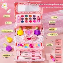 化妆套装女孩假装化妆化妆盒，假装化妆套装 - 生日、复活节、圣帕特里克节、女孩节、圣诞节礼物女孩女性化妆。 - 彩色 - 查看 8