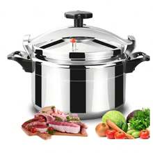 4L Aluminum Pressure Cooker Steamer Soup Pot Set Cooking Meat Compatible With Gas Stove Top And More For Kitchen Restaurants, Used For Cooking Rice, Soup - Silver - View 1