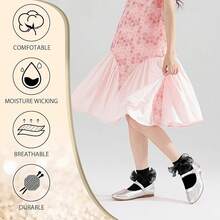 Kids Shoe Decorations - 黑色+白色+玫紅色 - 查看 3